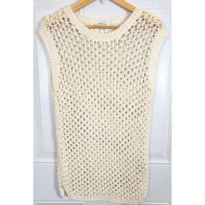 Max Mara Open Knit Sweater Vest Size US L 12/14 Euro XL